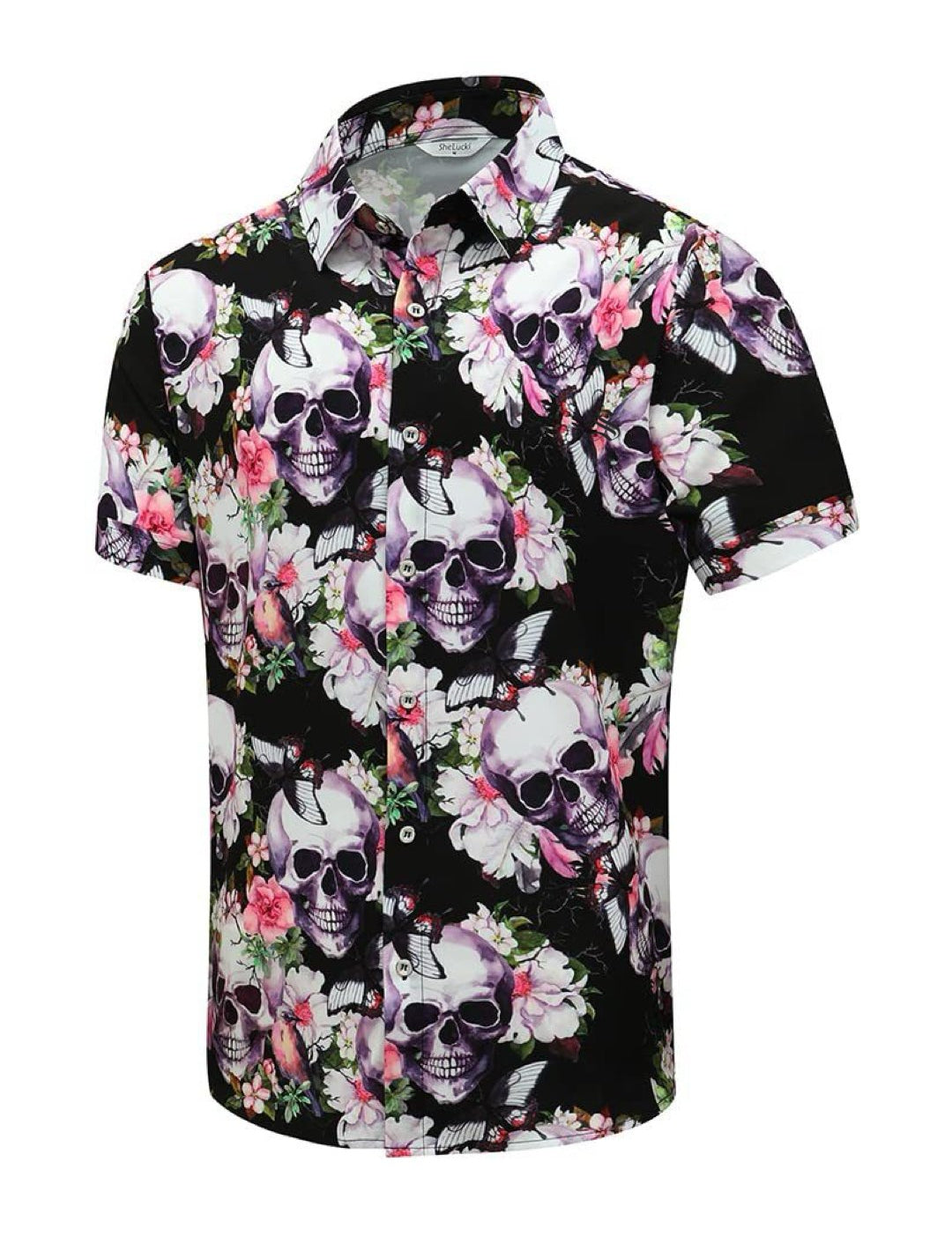 Skull - Short Sleeves Shirt for Men - Sarman Fashion - Wholesale Clothing Fashion Brand for Men from Canada