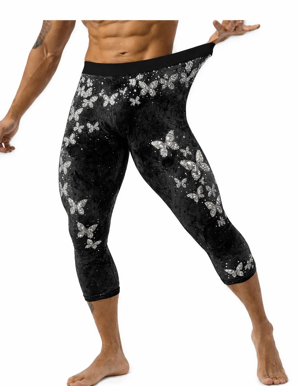 Sleevor 45 - Velvet Leggings for Men - Sarman Fashion - Wholesale Clothing Fashion Brand for Men from Canada