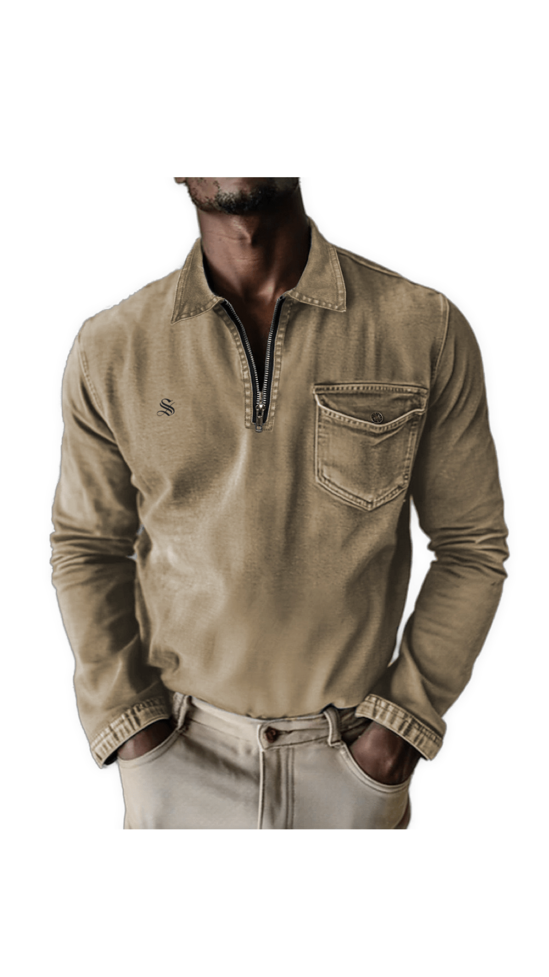 Sokila - Long Sleeves Shirt for Men - Sarman Fashion - Wholesale Clothing Fashion Brand for Men from Canada