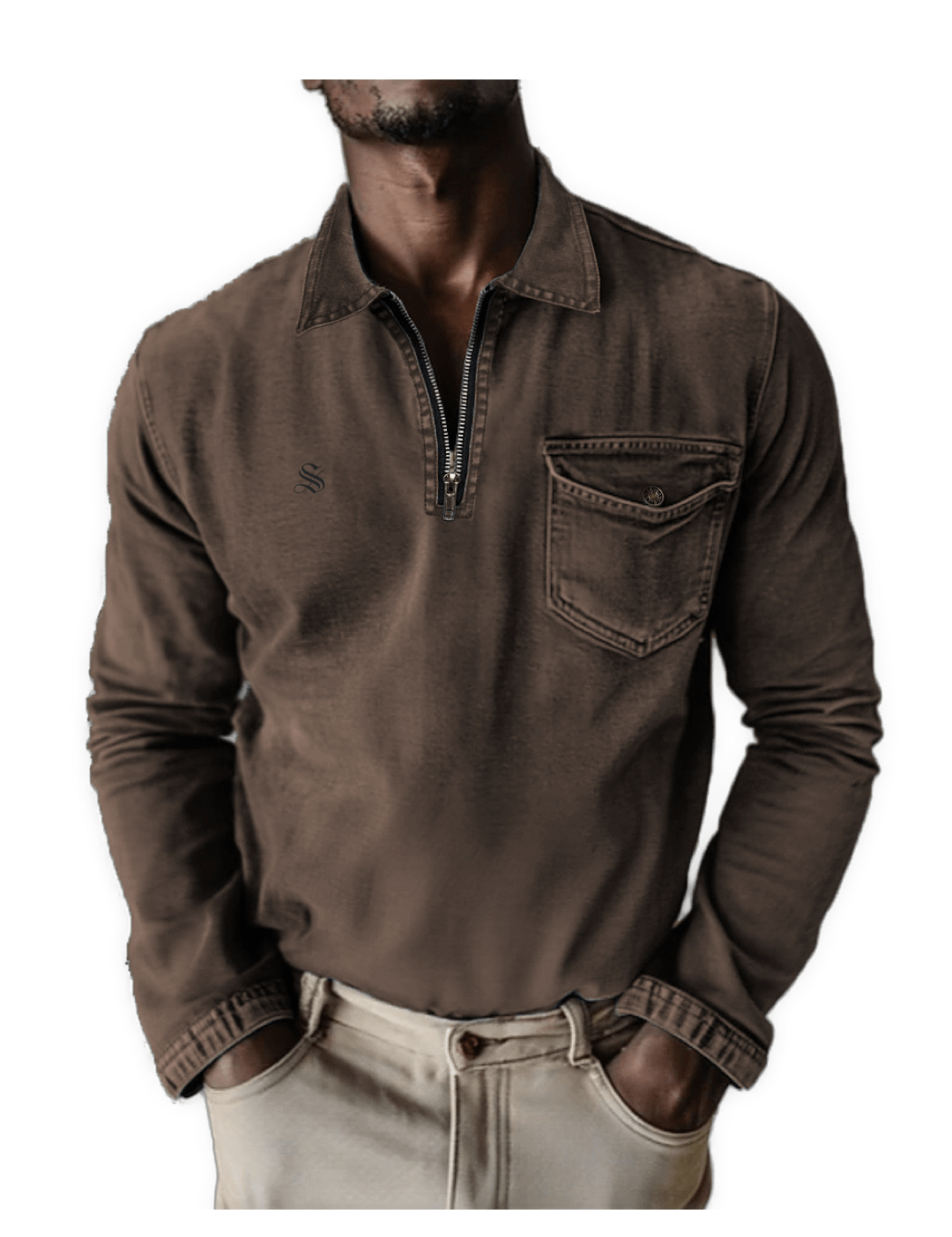 Sokila - Long Sleeves Shirt for Men - Sarman Fashion - Wholesale Clothing Fashion Brand for Men from Canada