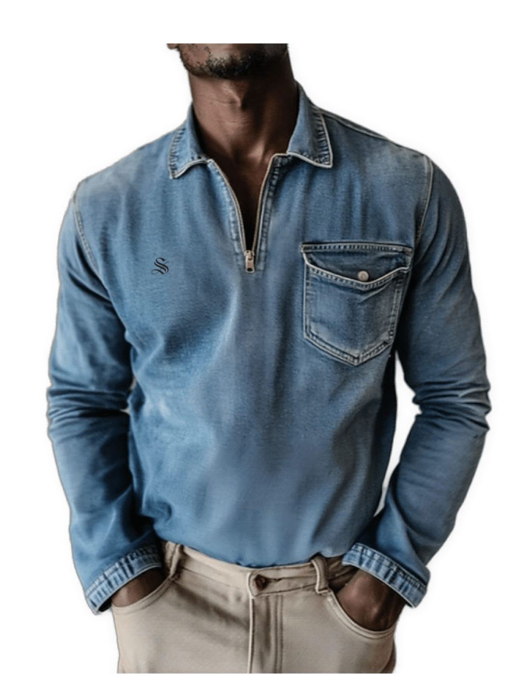 Sokila - Long Sleeves Shirt for Men - Sarman Fashion - Wholesale Clothing Fashion Brand for Men from Canada