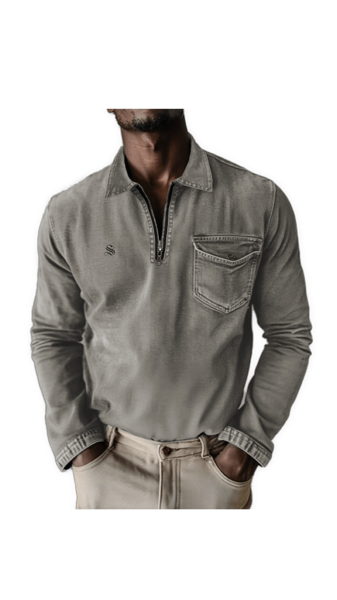 Sokila - Long Sleeves Shirt for Men - Sarman Fashion - Wholesale Clothing Fashion Brand for Men from Canada