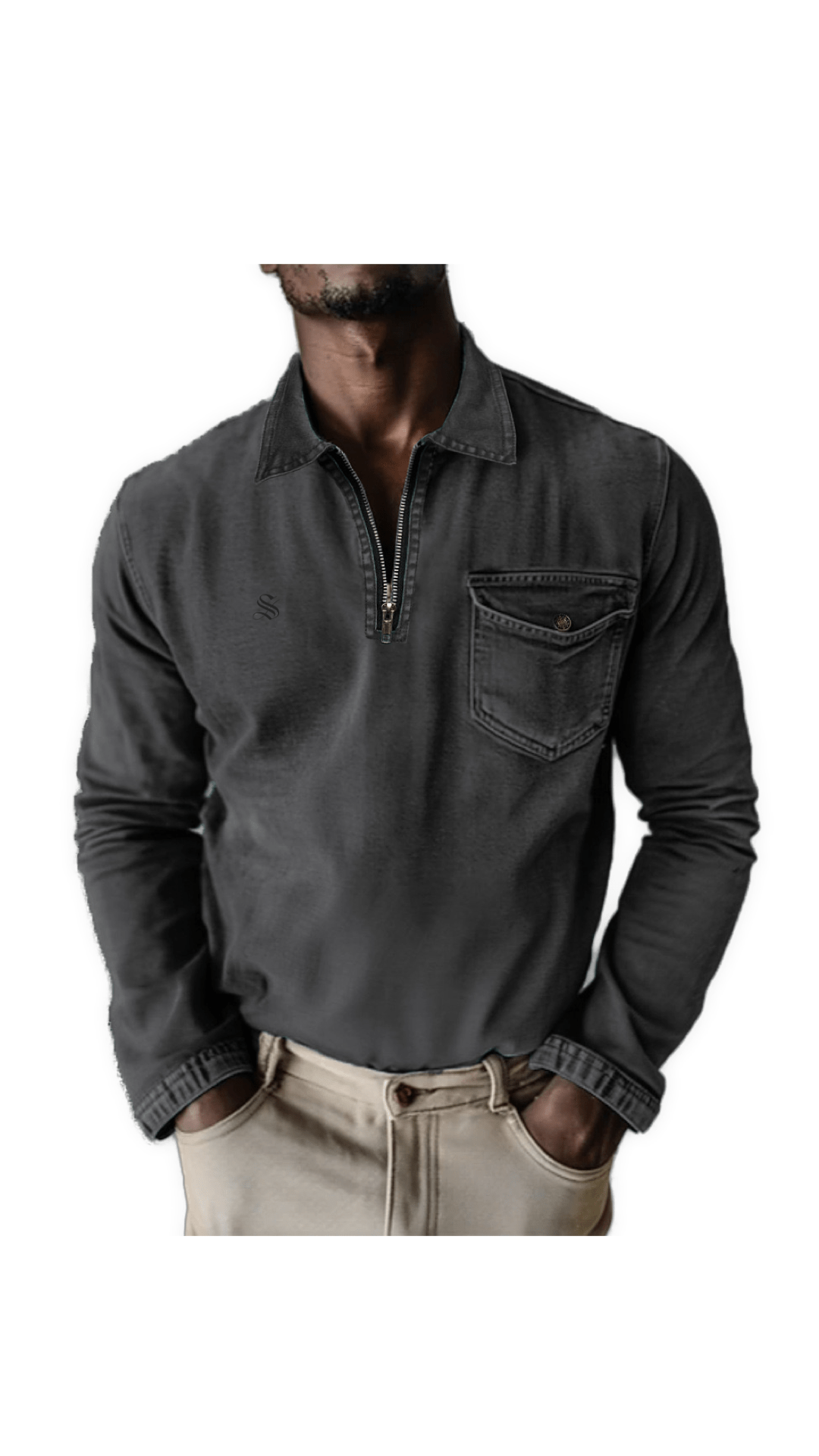Sokila - Long Sleeves Shirt for Men - Sarman Fashion - Wholesale Clothing Fashion Brand for Men from Canada