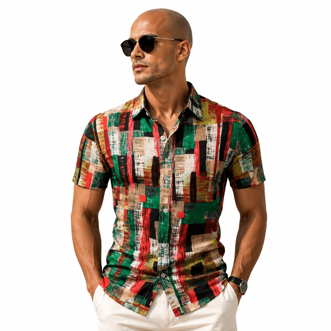 Sosoka - Short Sleeves Shirt for Men - Sarman Fashion - Wholesale Clothing Fashion Brand for Men from Canada