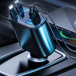 SPGUARD 3 Retractable Car Charger, Retractable Cables and 2 USB Ports Compatible with iPhone 16/15/14/13/12/11/iPad, Galaxy S23/ S22/S10 - Sarman Fashion - Wholesale Clothing Fashion Brand for Men from Canada