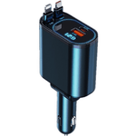 SPGUARD 3 Retractable Car Charger, Retractable Cables and 2 USB Ports Compatible with iPhone 16/15/14/13/12/11/iPad, Galaxy S23/ S22/S10 - Sarman Fashion - Wholesale Clothing Fashion Brand for Men from Canada