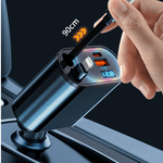 SPGUARD 3 Retractable Car Charger, Retractable Cables and 2 USB Ports Compatible with iPhone 16/15/14/13/12/11/iPad, Galaxy S23/ S22/S10 - Sarman Fashion - Wholesale Clothing Fashion Brand for Men from Canada