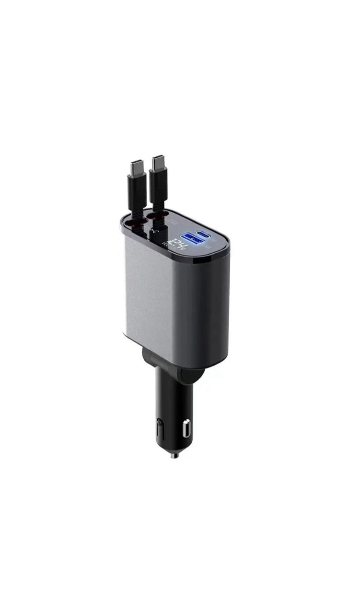 SPGUARD Retractable Car Charger, 66W Fast Car Phone Charge Type C, Retractable Cables and 2 USB Ports Car Charger Adapter, Compatible with iPhone 15/14/13/12/11/iPad, Galaxy S23/ S22/S10 - Sarman Fashion - Wholesale Clothing Fashion Brand for Men from Canada