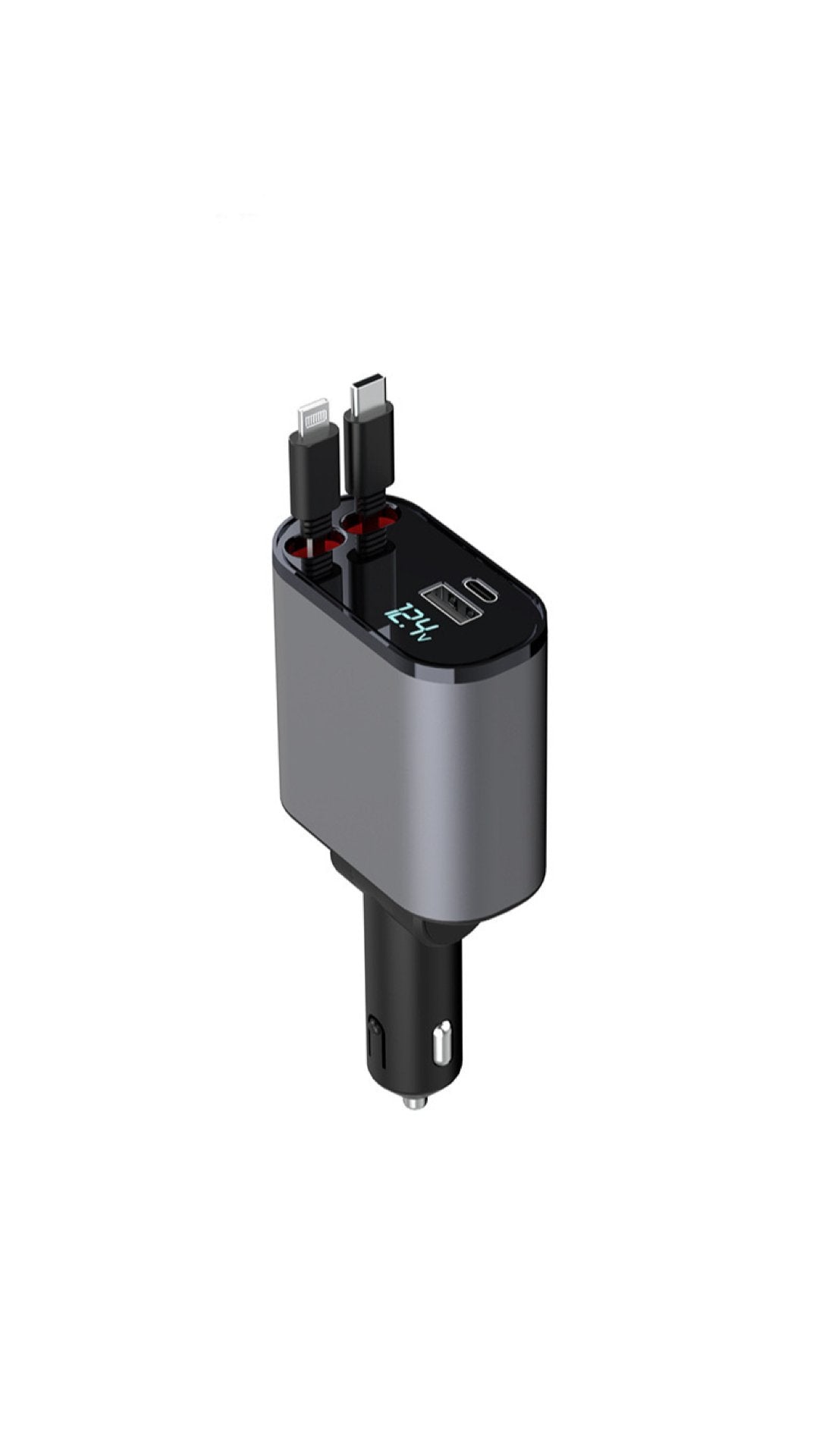 SPGUARD Retractable Car Charger, 66W Fast Car Phone Charge Type C, Retractable Cables and 2 USB Ports Car Charger Adapter, Compatible with iPhone 15/14/13/12/11/iPad, Galaxy S23/ S22/S10 - Sarman Fashion - Wholesale Clothing Fashion Brand for Men from Canada
