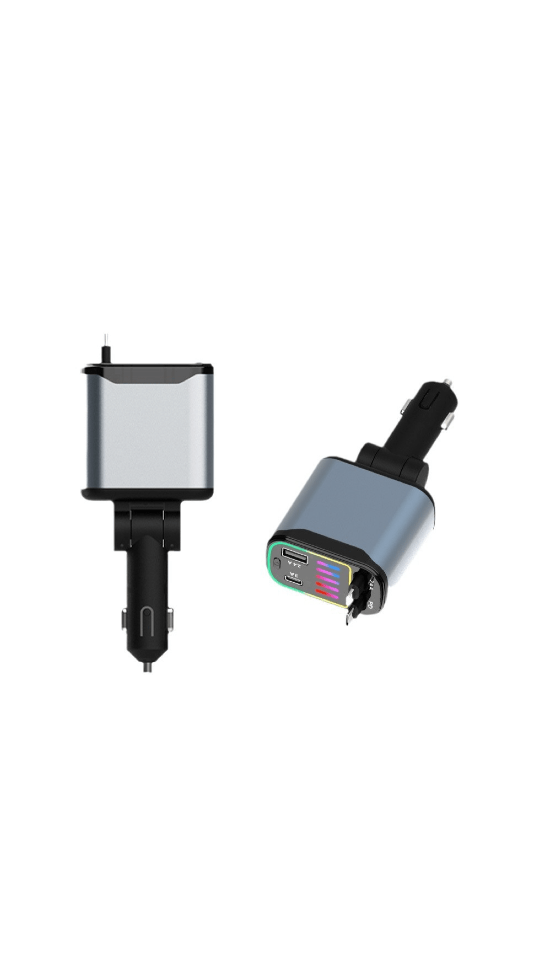 SPGUARD Retractable Car Charger, Retractable Cables and 2 USB Ports Compatible with iPhone 16/15/14/13/12/11/iPad, Galaxy S23/ S22/S10 - Sarman Fashion - Wholesale Clothing Fashion Brand for Men from Canada