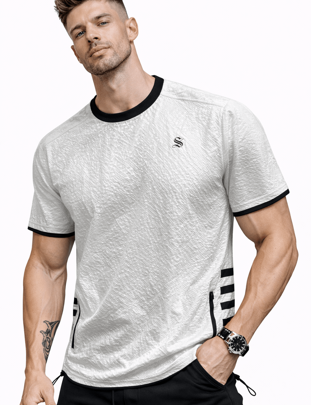 SRIHK - T-Shirt for Men - Sarman Fashion - Wholesale Clothing Fashion Brand for Men from Canada