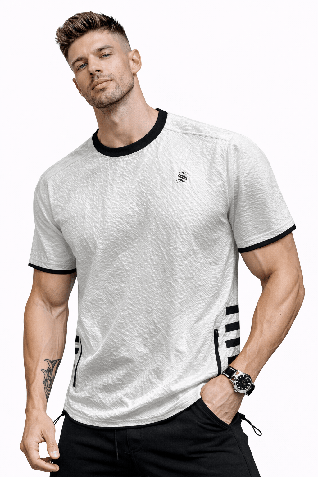 SRIHK - T-Shirt for Men - Sarman Fashion - Wholesale Clothing Fashion Brand for Men from Canada