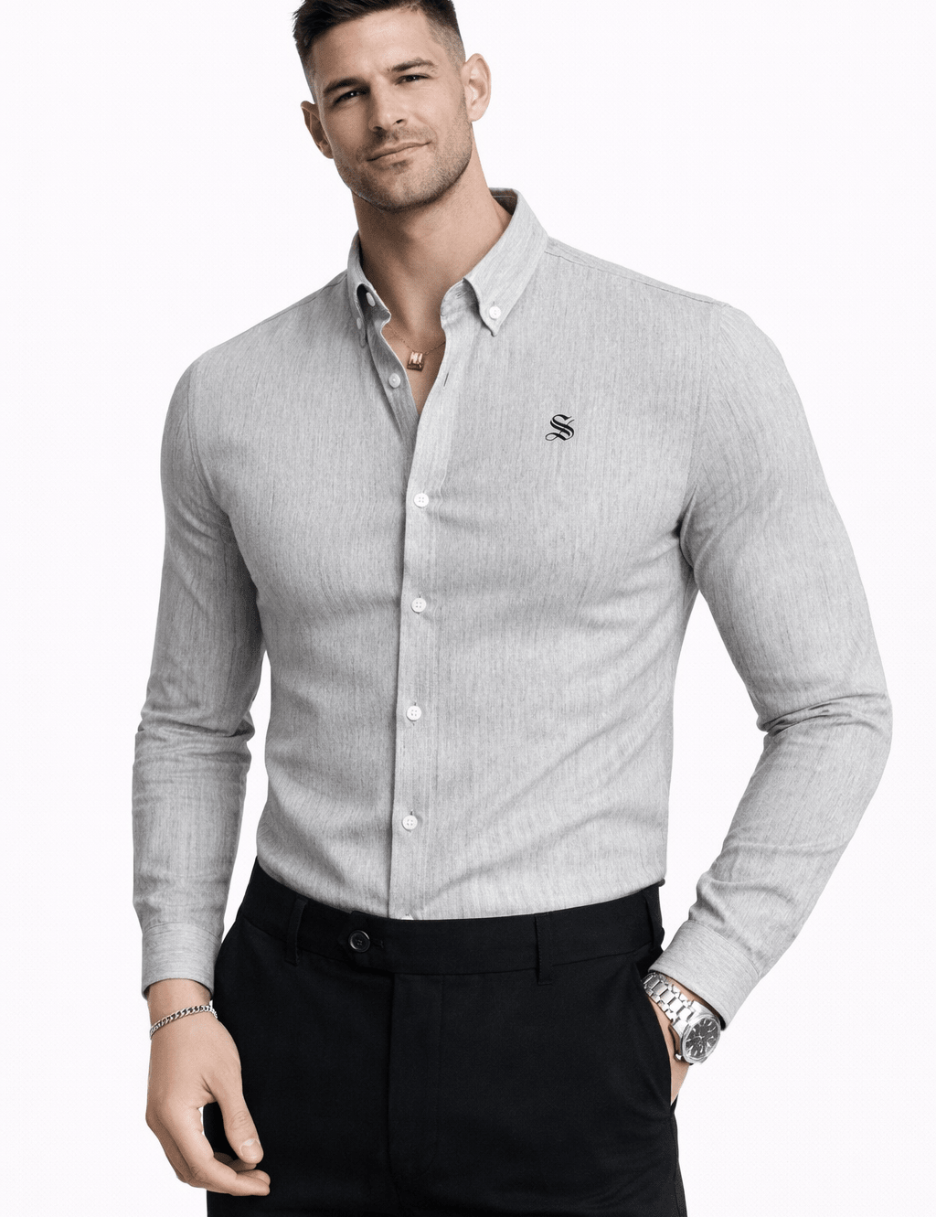 StripDragon 2 - Long Sleeves Shirt for Men - Sarman Fashion - Wholesale Clothing Fashion Brand for Men from Canada