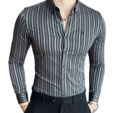 StripDragon 22 - Long Sleeves Shirt for Men - Sarman Fashion - Wholesale Clothing Fashion Brand for Men from Canada