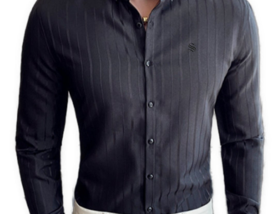StripDragon 33 - Long Sleeves Shirt for Men - Sarman Fashion - Wholesale Clothing Fashion Brand for Men from Canada