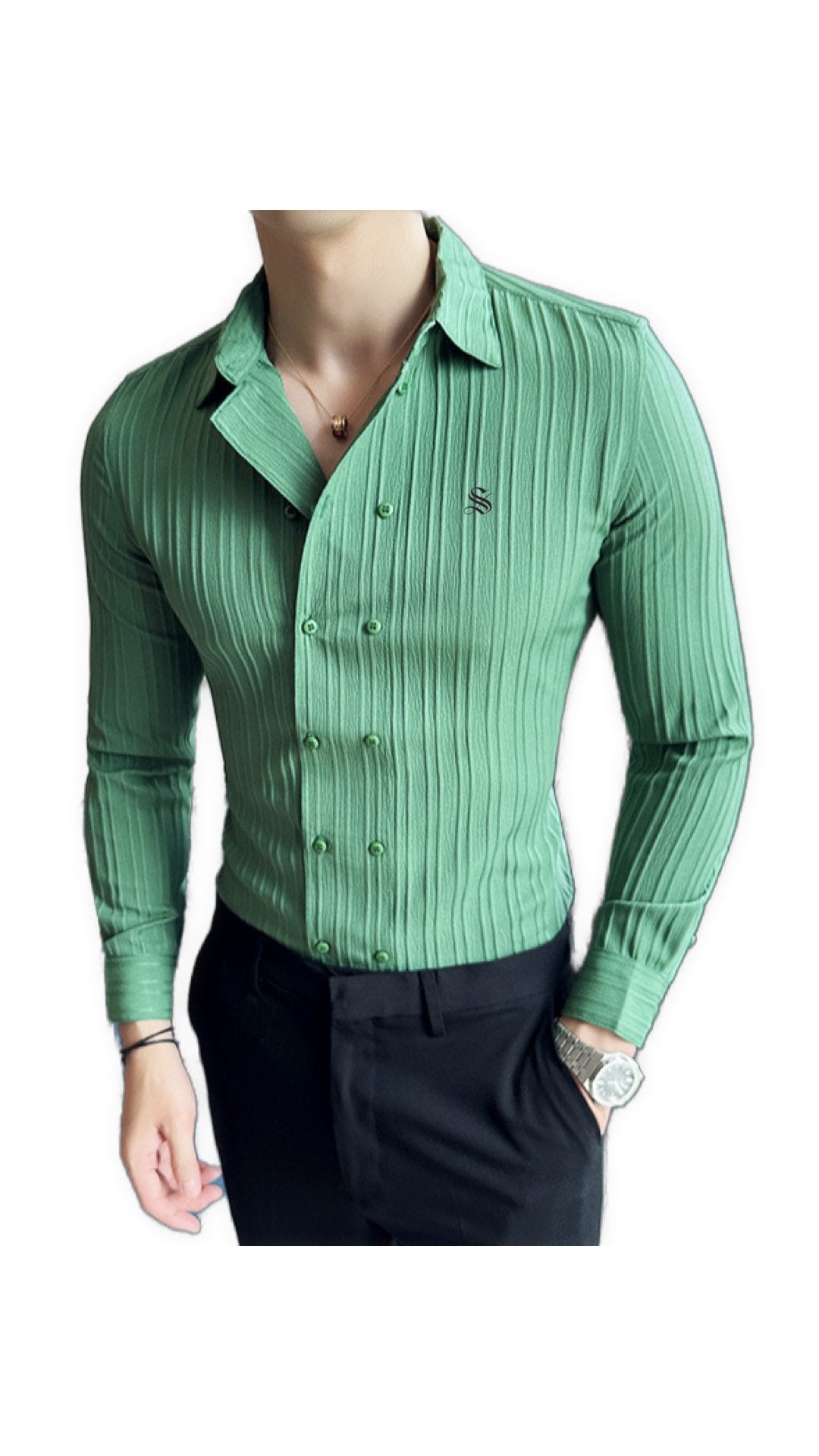 StripDragon 4 - Long Sleeves Shirt for Men - Sarman Fashion - Wholesale Clothing Fashion Brand for Men from Canada
