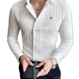 StripDragon 4 - Long Sleeves Shirt for Men - Sarman Fashion - Wholesale Clothing Fashion Brand for Men from Canada