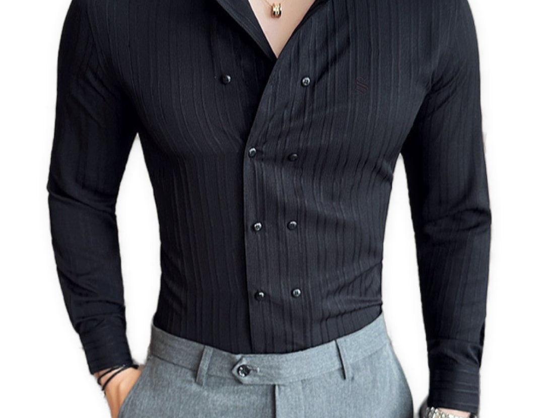 StripDragon 4 - Long Sleeves Shirt for Men - Sarman Fashion - Wholesale Clothing Fashion Brand for Men from Canada