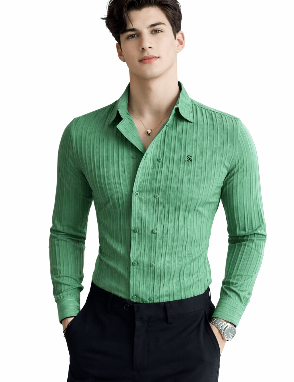 StripDragon 4 - Long Sleeves Shirt for Men - Sarman Fashion - Wholesale Clothing Fashion Brand for Men from Canada
