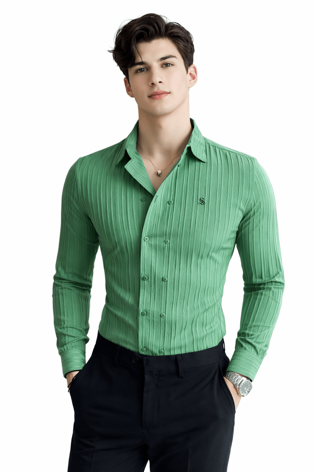 StripDragon 4 - Long Sleeves Shirt for Men - Sarman Fashion - Wholesale Clothing Fashion Brand for Men from Canada