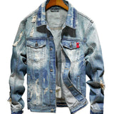 SumNum - Long Sleeve Jeans Jacket for Men - Sarman Fashion - Wholesale Clothing Fashion Brand for Men from Canada