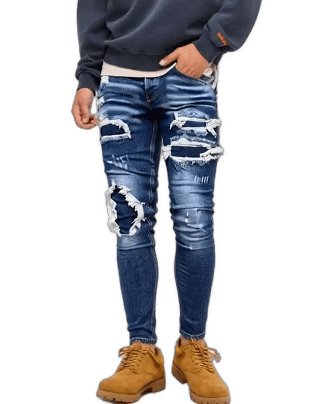 Supreme Leader 4 - Skinny Jeans for Men - Sarman Fashion - Wholesale Clothing Fashion Brand for Men from Canada