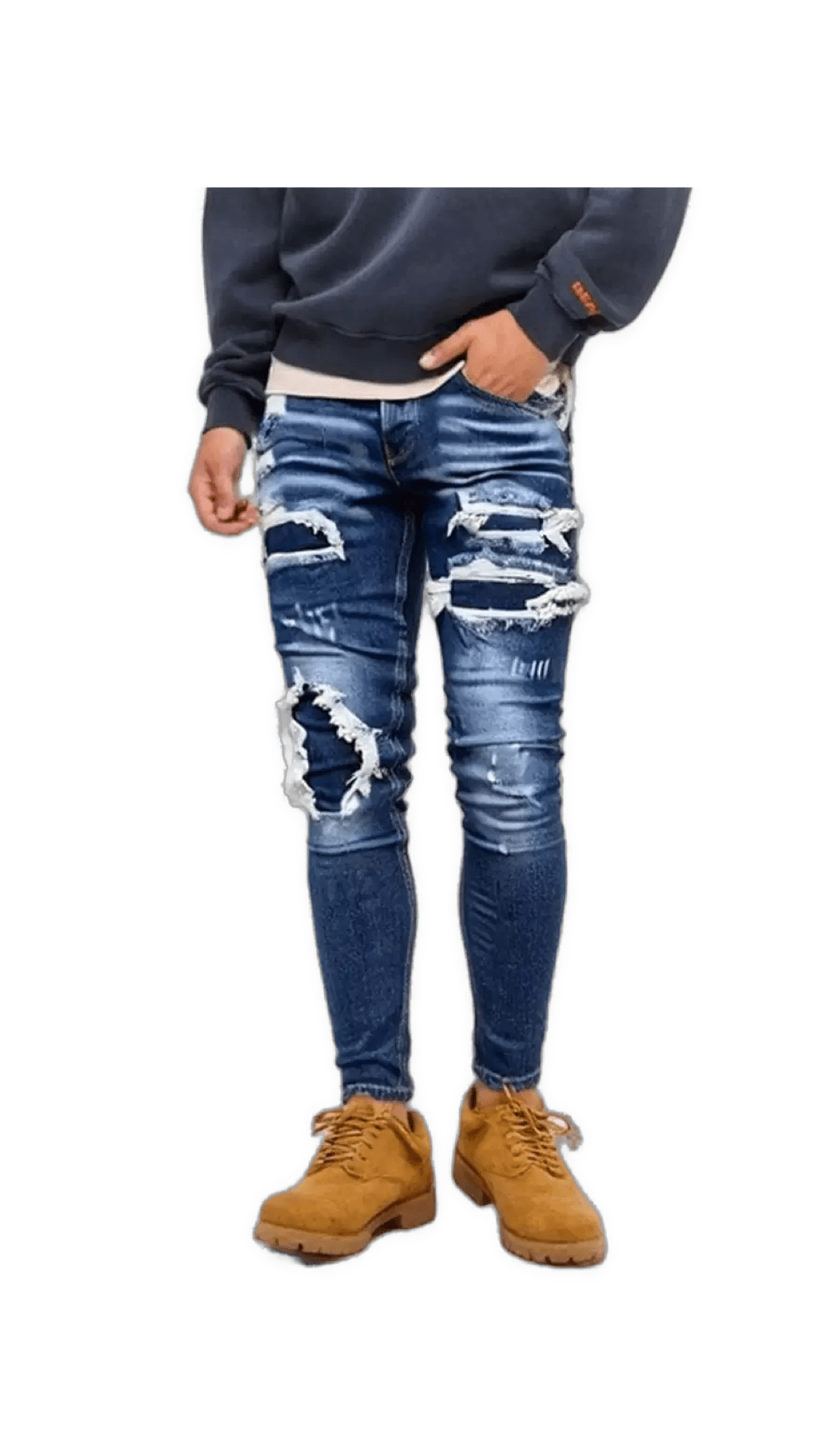 Supreme Leader 4 - Skinny Jeans for Men - Sarman Fashion - Wholesale Clothing Fashion Brand for Men from Canada