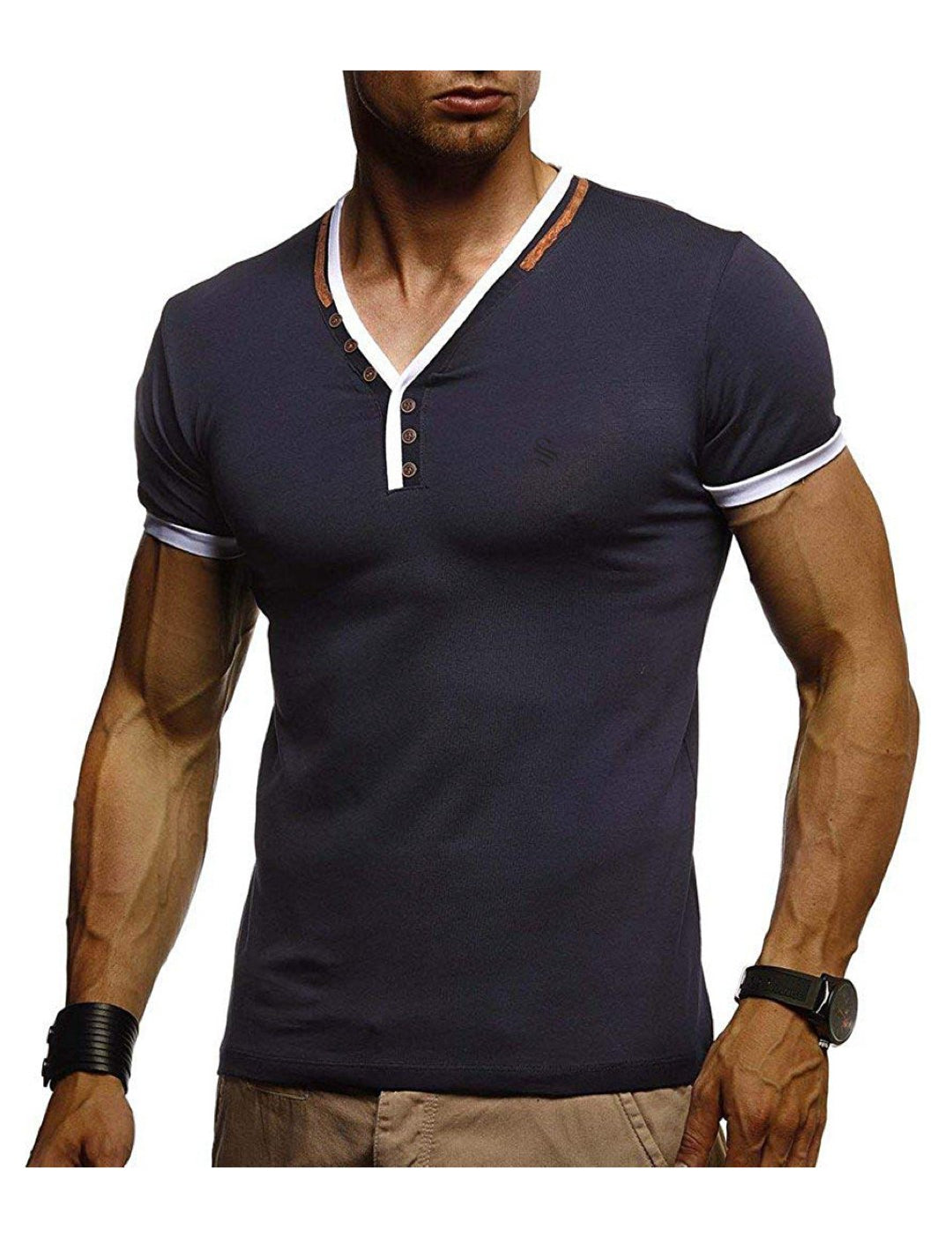Suzuk - V-Neck T-Shirt for Men - Sarman Fashion - Wholesale Clothing Fashion Brand for Men from Canada