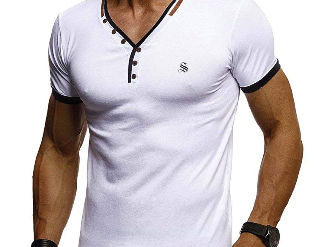 Suzuk - V-Neck T-Shirt for Men - Sarman Fashion - Wholesale Clothing Fashion Brand for Men from Canada