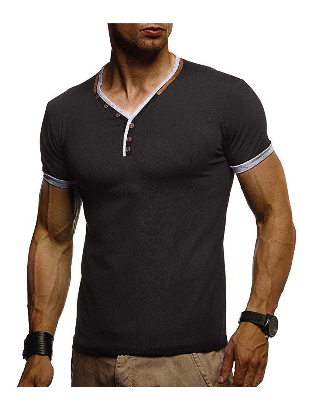 Suzuk - V-Neck T-Shirt for Men - Sarman Fashion - Wholesale Clothing Fashion Brand for Men from Canada