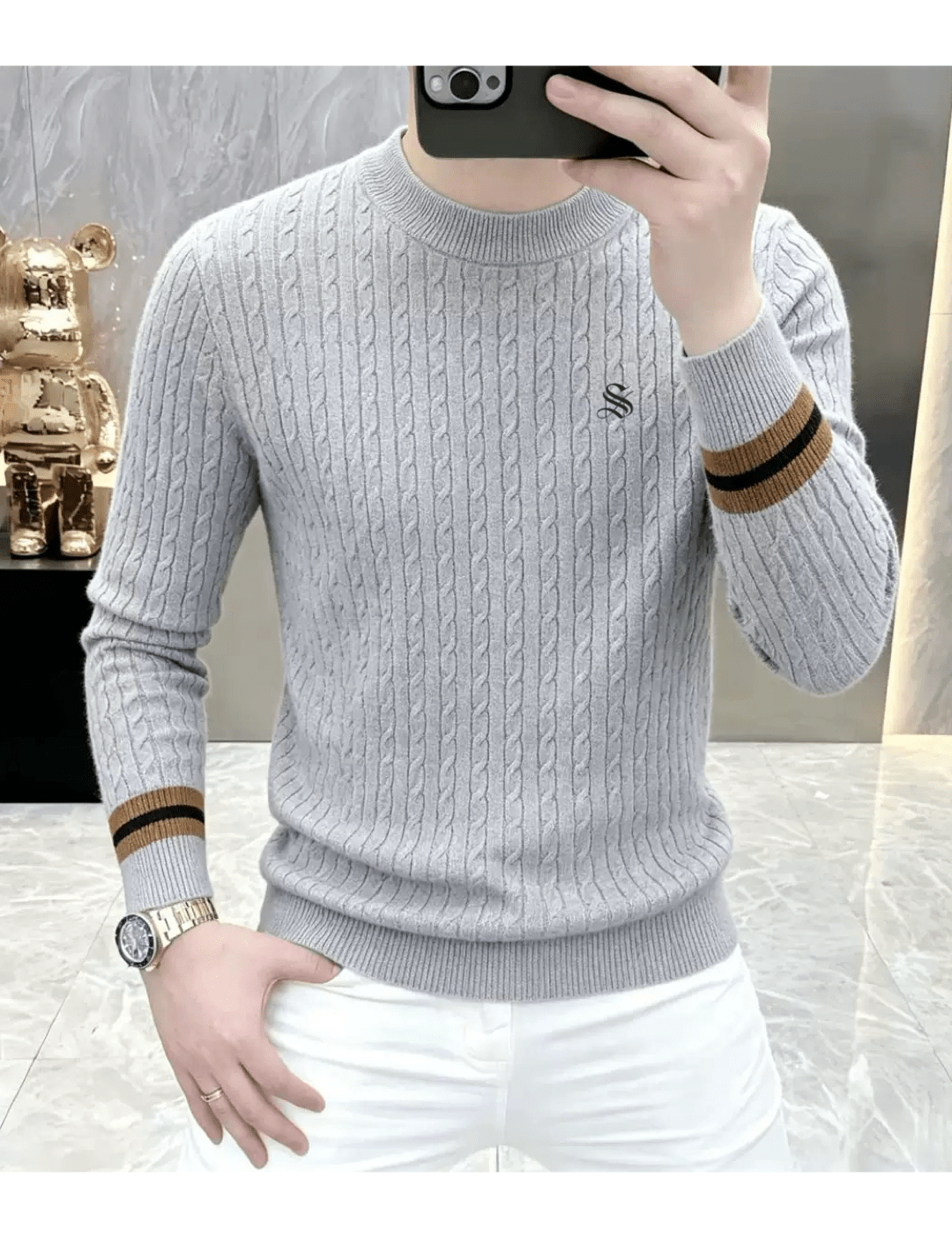 Suzunar 3 - Sweater for Men - Sarman Fashion - Wholesale Clothing Fashion Brand for Men from Canada