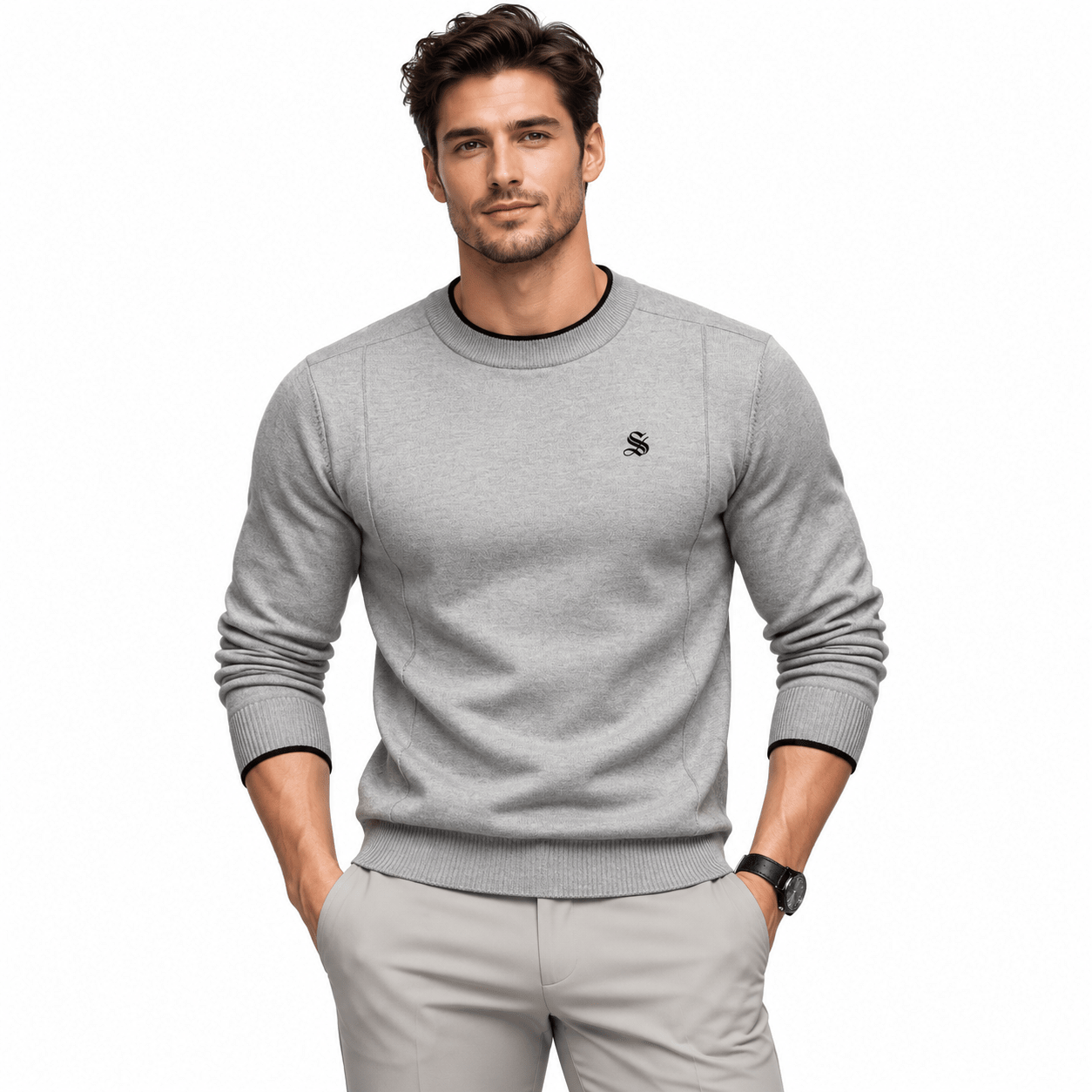 Suzunar 5 - Sweater for Men - Sarman Fashion - Wholesale Clothing Fashion Brand for Men from Canada