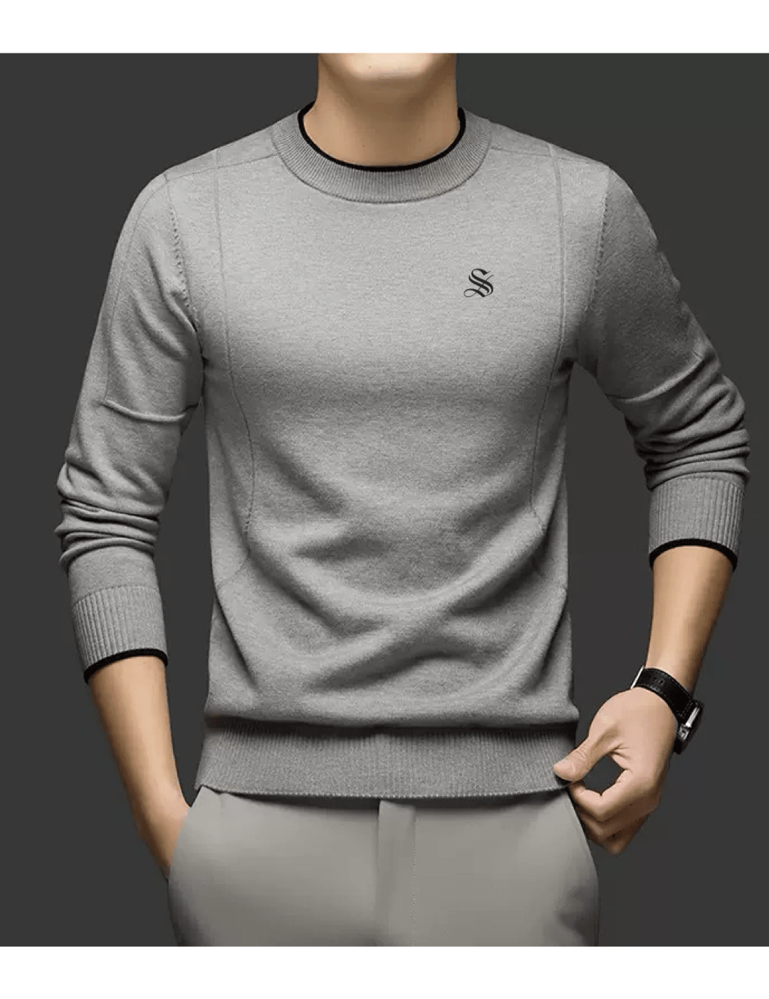 Suzunar 5 - Sweater for Men - Sarman Fashion - Wholesale Clothing Fashion Brand for Men from Canada