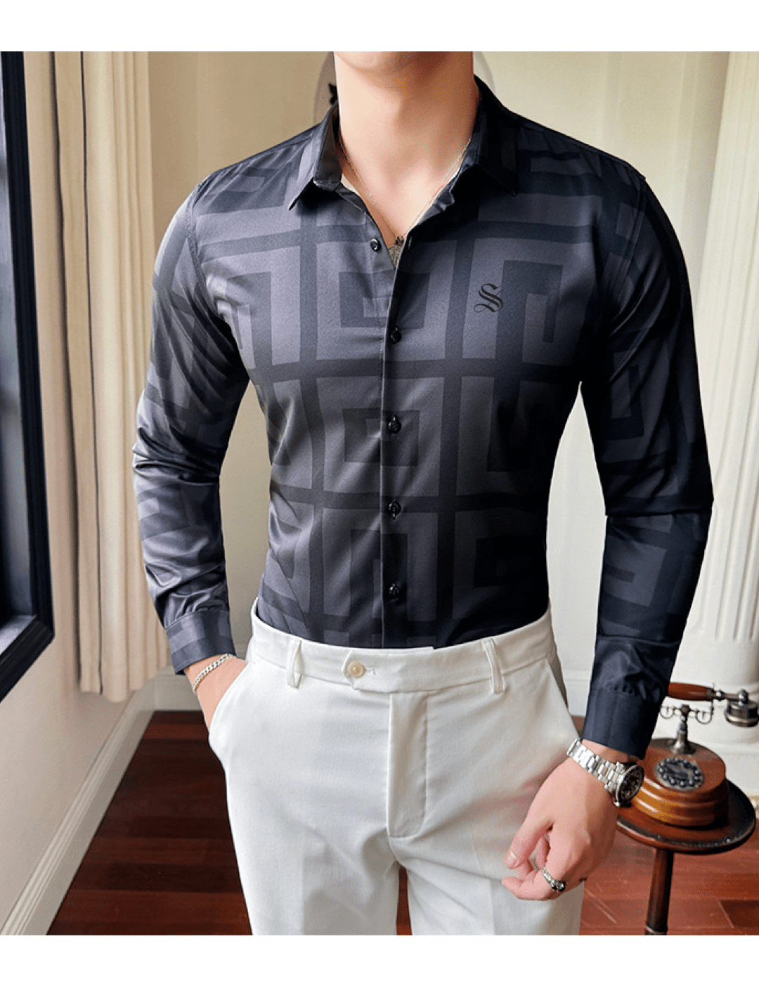 SXVZY - Long Sleeves Shirt for Men - Sarman Fashion - Wholesale Clothing Fashion Brand for Men from Canada