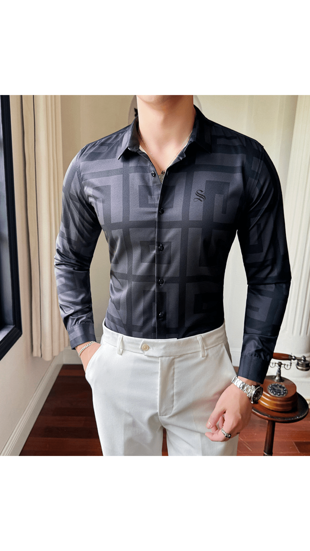 SXVZY - Long Sleeves Shirt for Men - Sarman Fashion - Wholesale Clothing Fashion Brand for Men from Canada