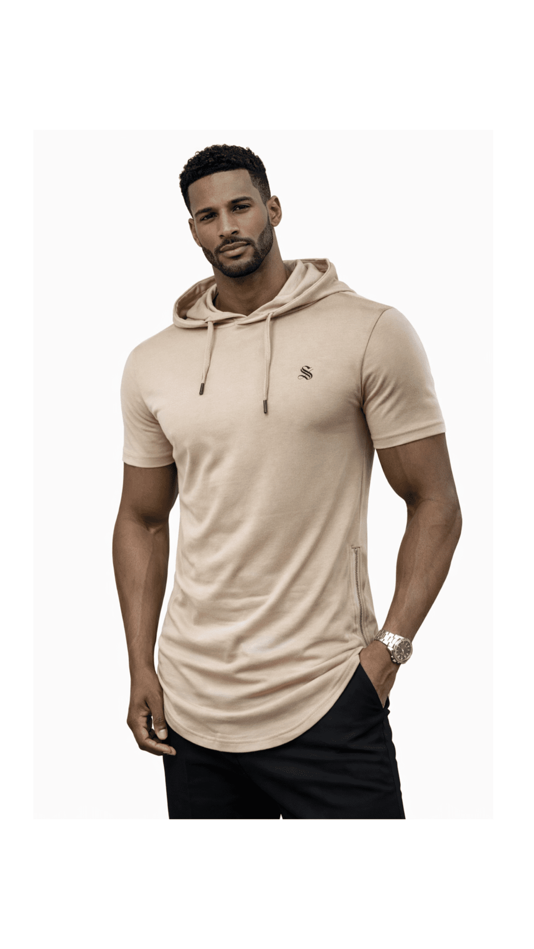 Tallcap - Hood T-shirt for Men - Sarman Fashion - Wholesale Clothing Fashion Brand for Men from Canada