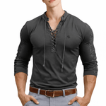 TangoMen - Long Sleeves B - Neck Shirt for Men - Sarman Fashion - Wholesale Clothing Fashion Brand for Men from Canada