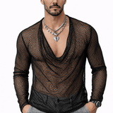 TAV - Long V - Neck Shirt for Men - Sarman Fashion - Wholesale Clothing Fashion Brand for Men from Canada