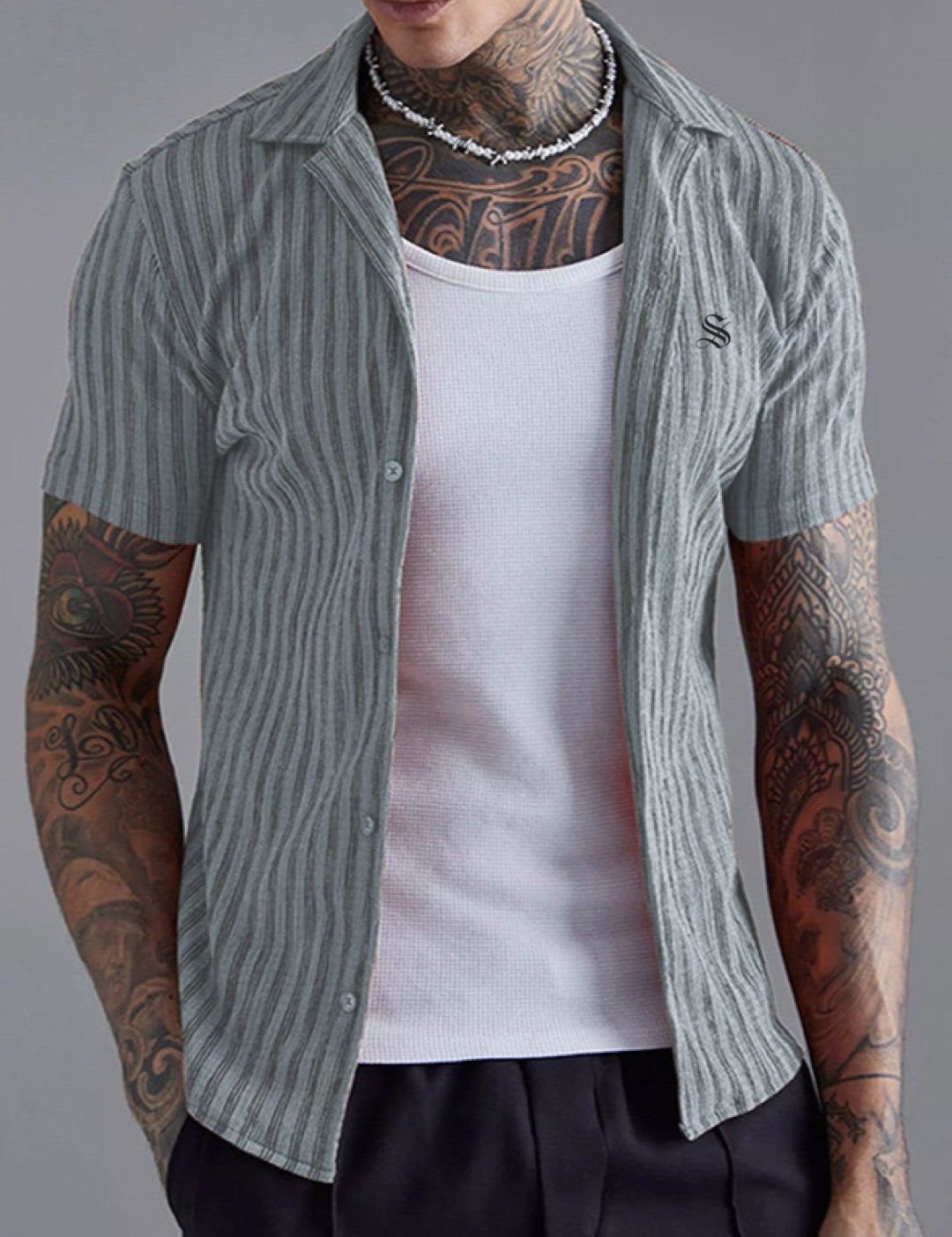 Texas - Short Sleeves Shirt for Men - Sarman Fashion - Wholesale Clothing Fashion Brand for Men from Canada
