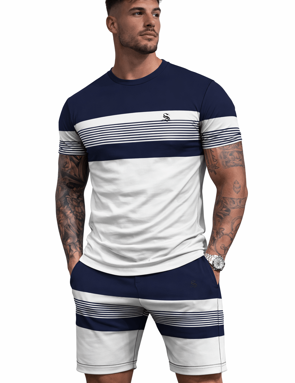 Tonal 6 - Complete Set T-Shirt & Shorts for Men - Sarman Fashion - Wholesale Clothing Fashion Brand for Men from Canada
