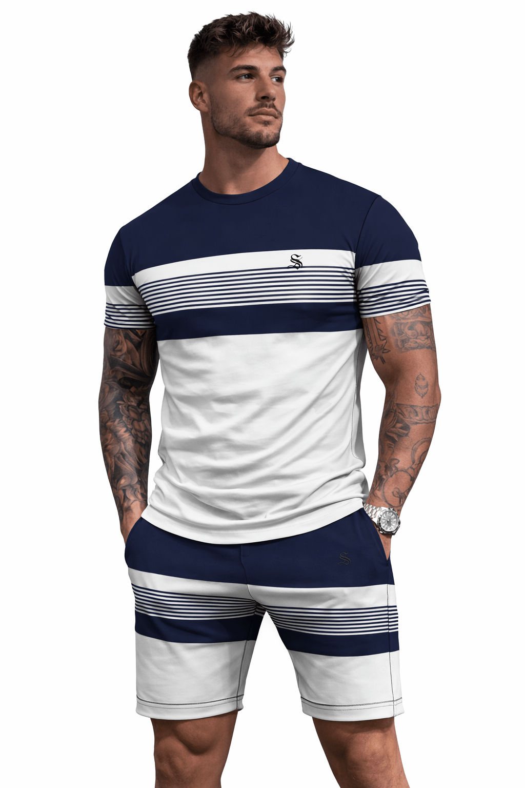 Tonal 6 - Complete Set T-Shirt & Shorts for Men - Sarman Fashion - Wholesale Clothing Fashion Brand for Men from Canada