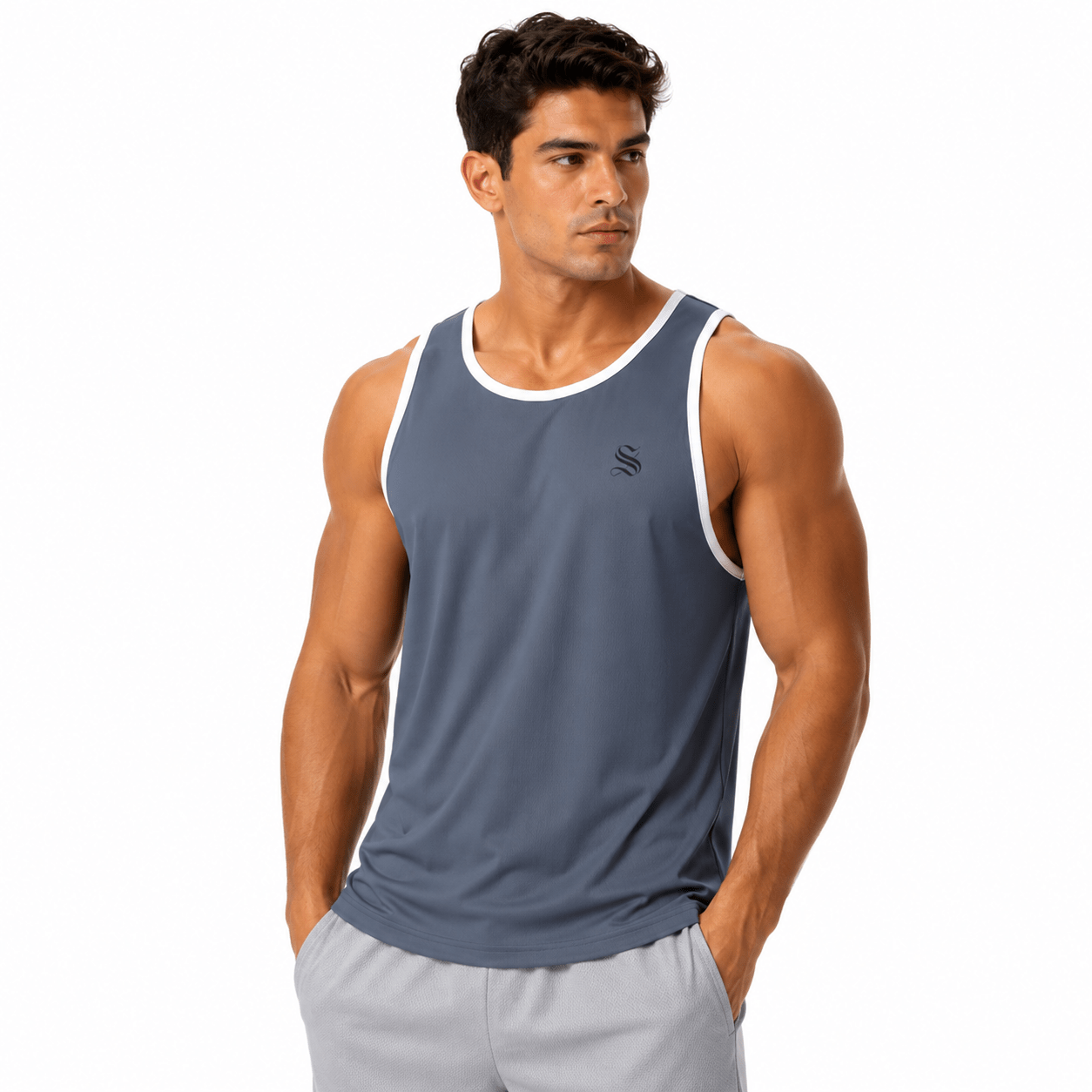 Una 33 - Tank Top for Men - Sarman Fashion - Wholesale Clothing Fashion Brand for Men from Canada
