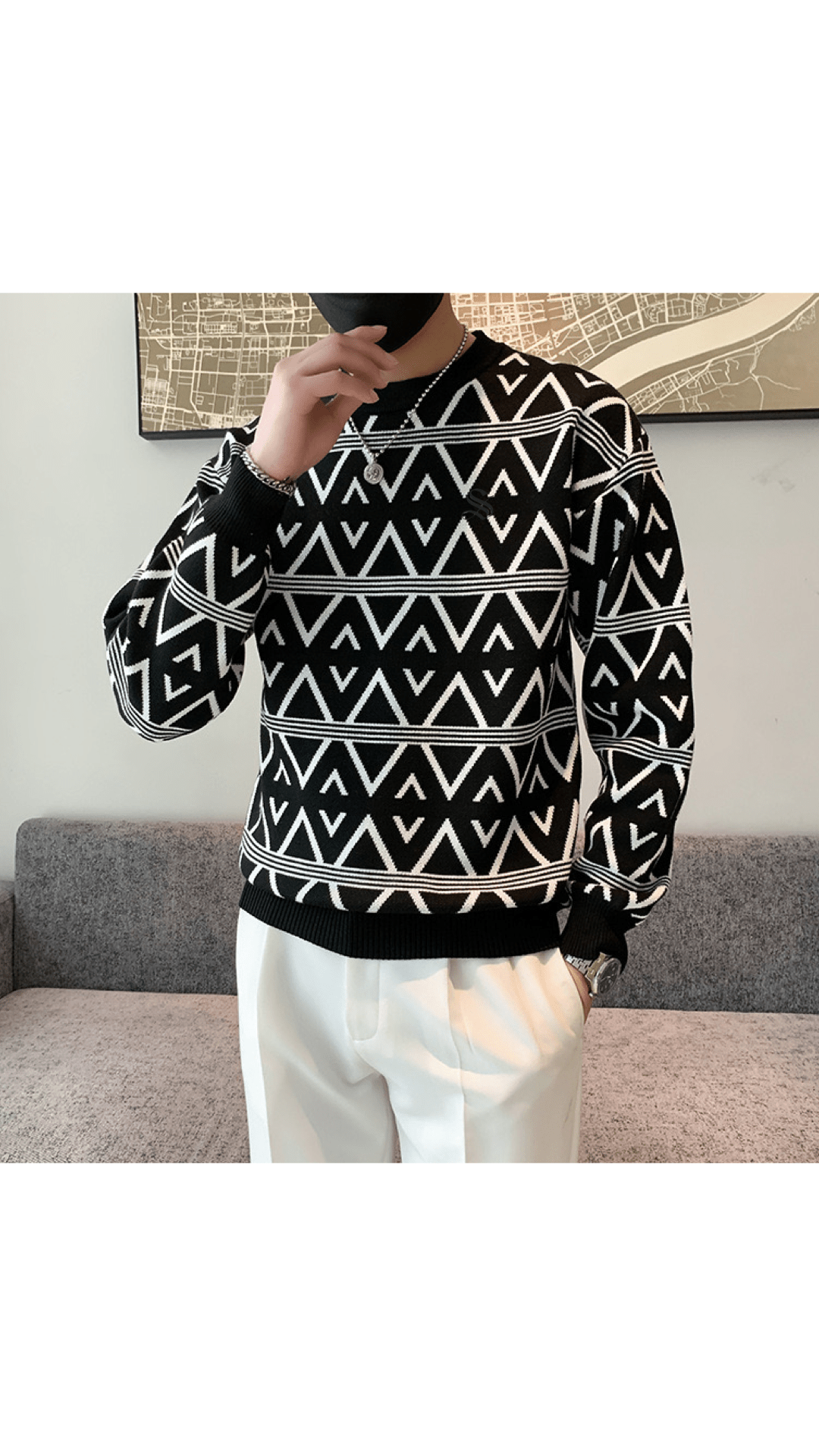 Una 4 - Sweater for Men - Sarman Fashion - Wholesale Clothing Fashion Brand for Men from Canada