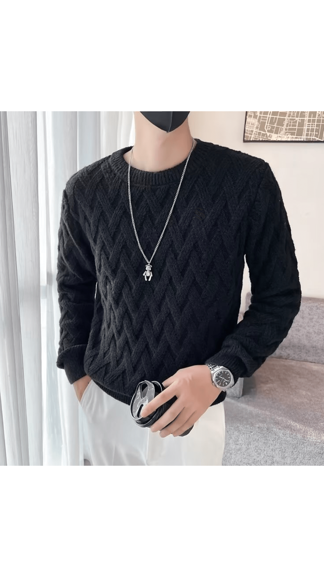Una - Sweater for Men - Sarman Fashion - Wholesale Clothing Fashion Brand for Men from Canada