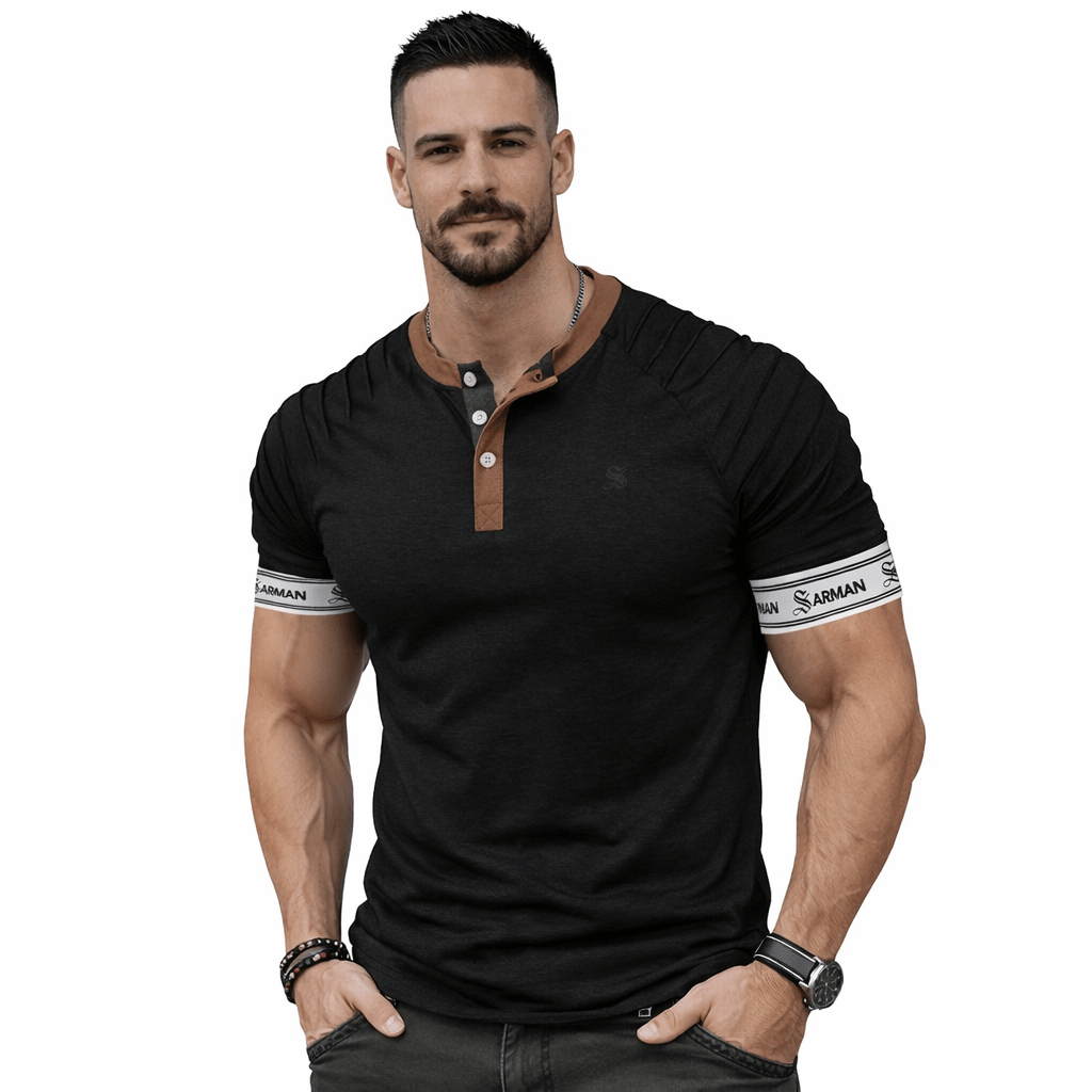 Upgrade Waves 2 - T-Shirt with Straps for Men - Sarman Fashion - Wholesale Clothing Fashion Brand for Men from Canada