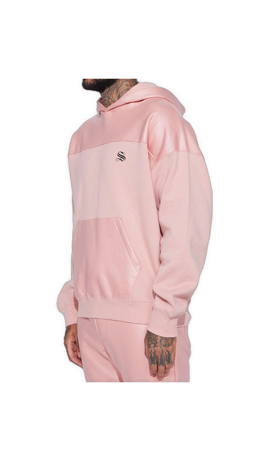 Vaina 2 - Pu Leather Hoodie for Men - Sarman Fashion - Wholesale Clothing Fashion Brand for Men from Canada