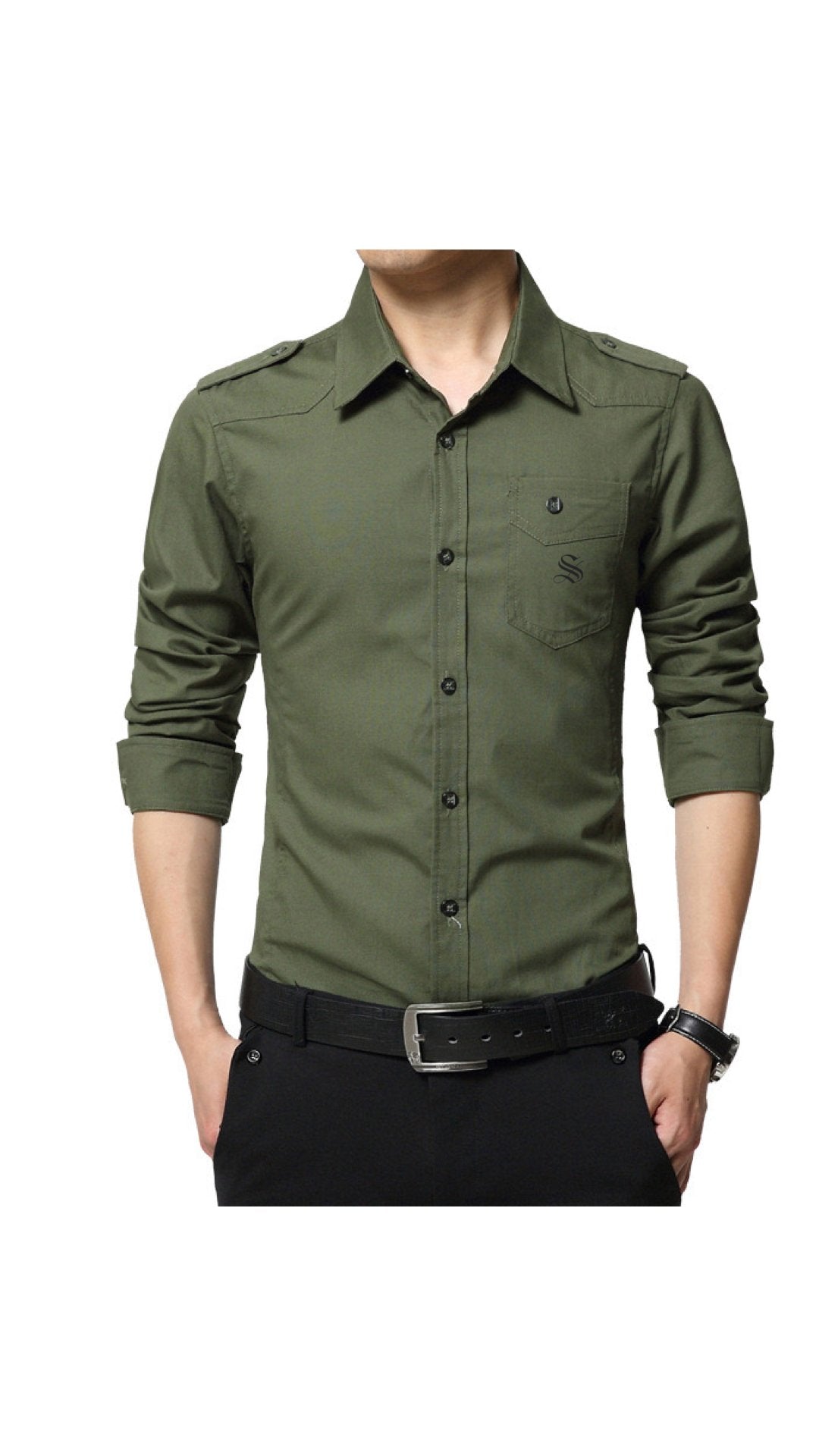 Vaza - Long Sleeves Shirt for Men - Sarman Fashion - Wholesale Clothing Fashion Brand for Men from Canada