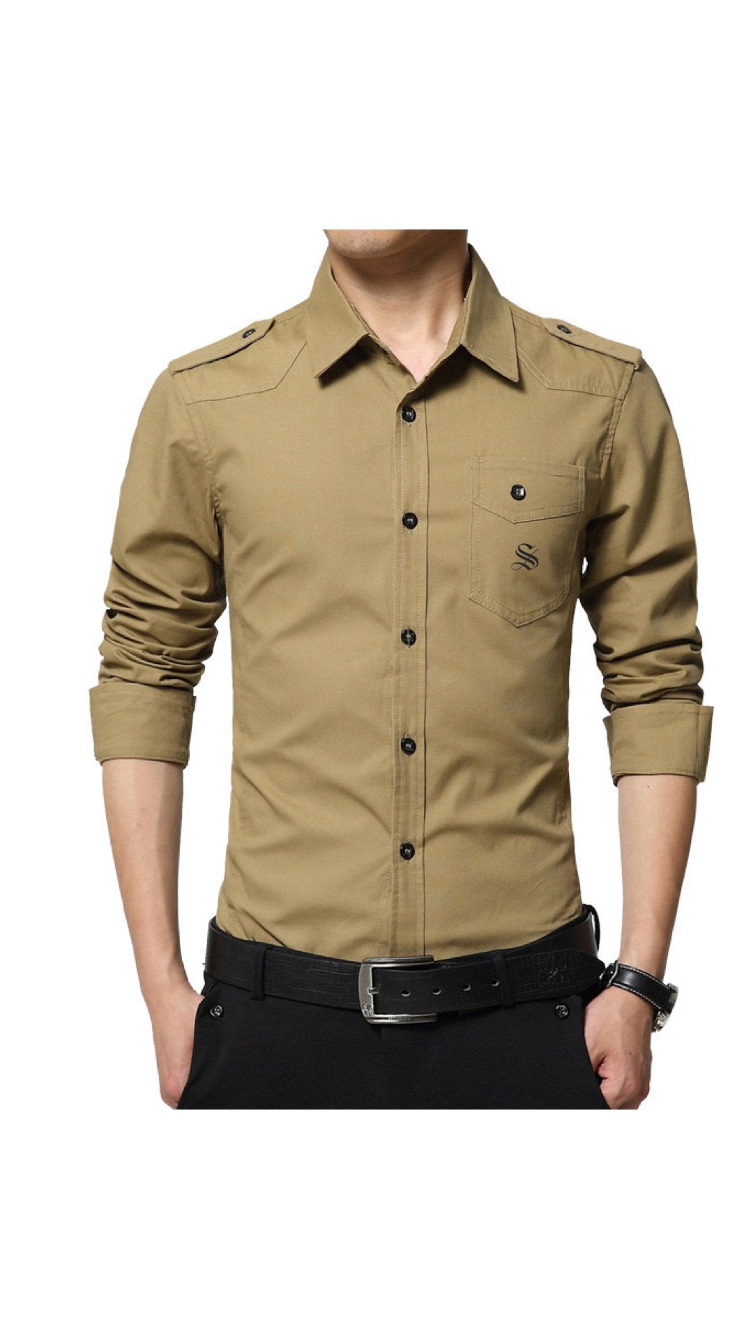Vaza - Long Sleeves Shirt for Men - Sarman Fashion - Wholesale Clothing Fashion Brand for Men from Canada