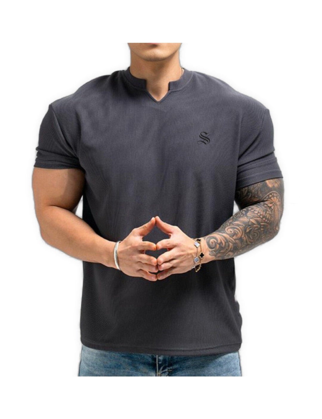 VBlackList - V - Neck T-Shirt for Men - Sarman Fashion - Wholesale Clothing Fashion Brand for Men from Canada