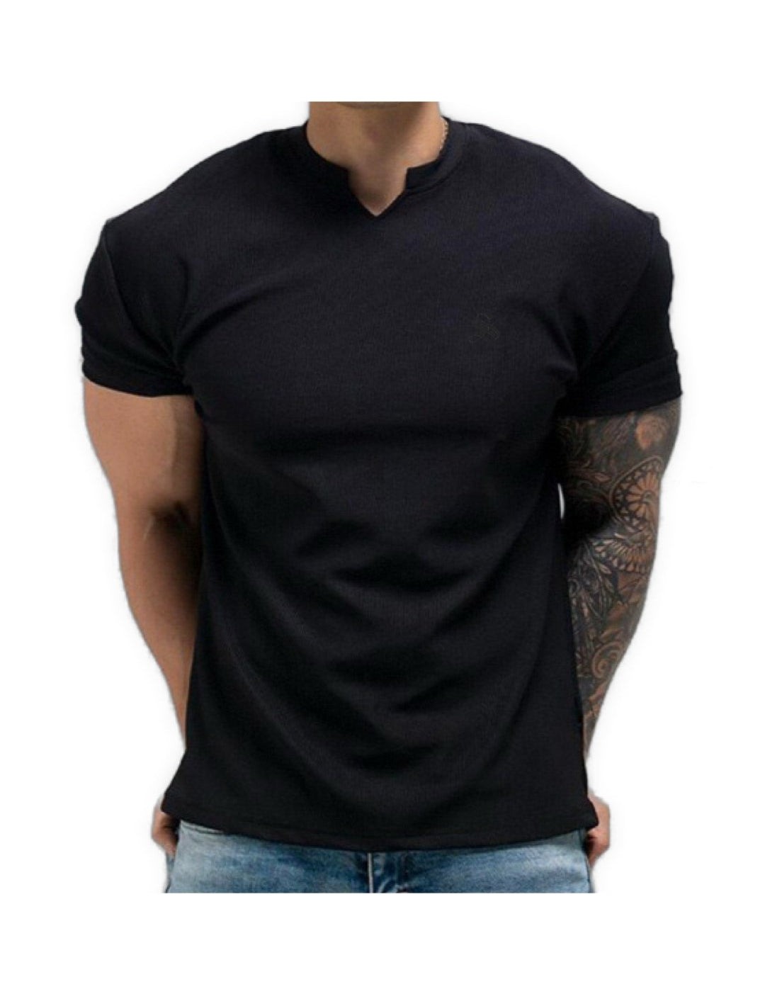 VBlackList - V - Neck T-Shirt for Men - Sarman Fashion - Wholesale Clothing Fashion Brand for Men from Canada